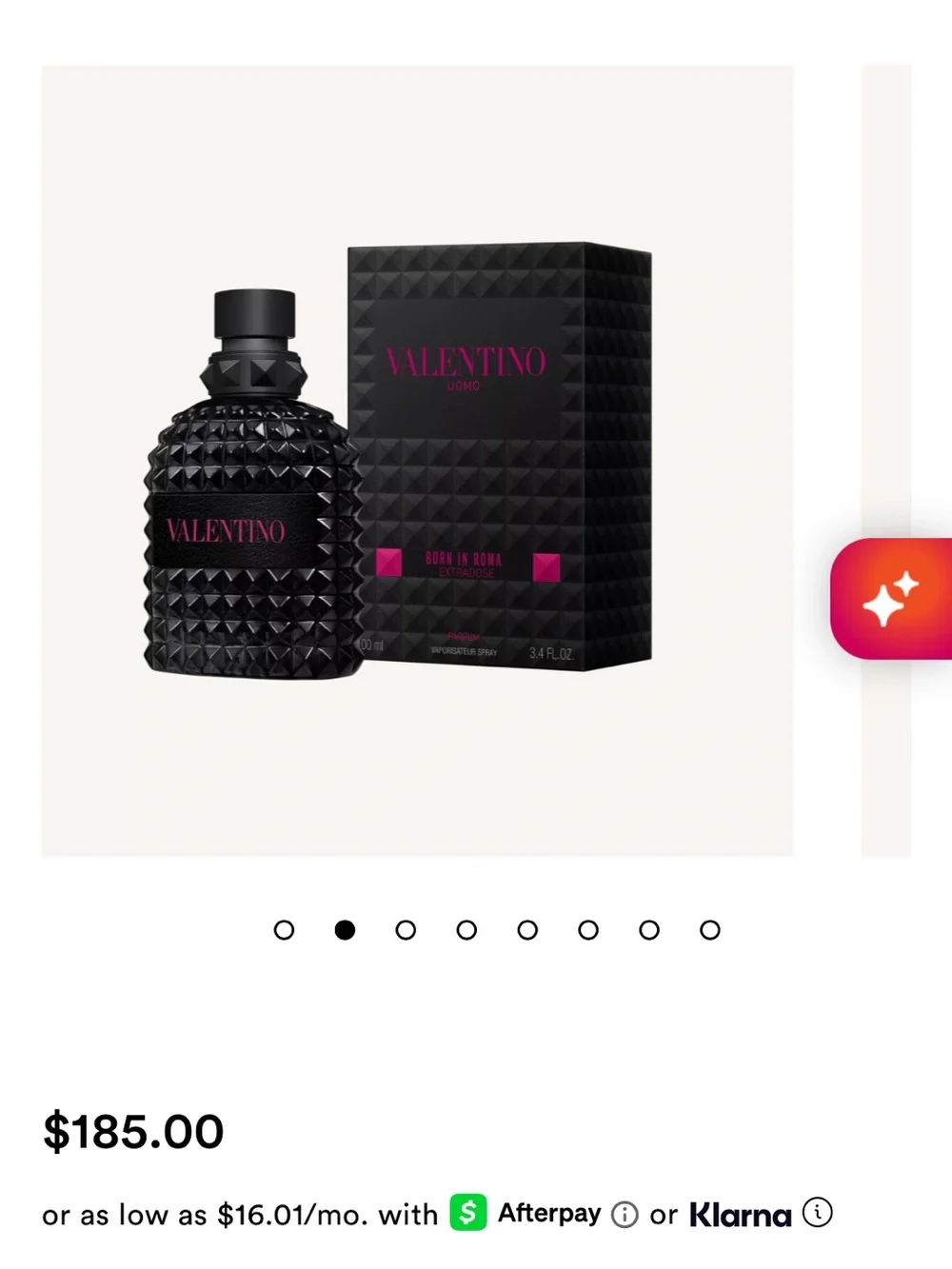 Valentino Uomo Intense Black Bottle with Pink Accents